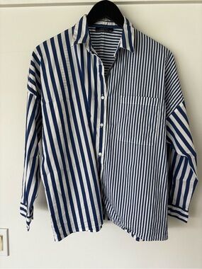 Blue Stripe Shirt sz S